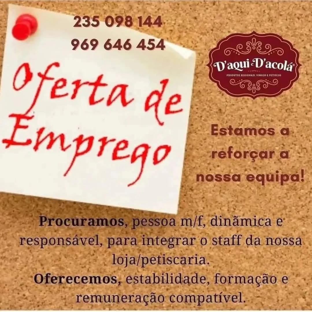 Empregado(a) de Mesa - D'aqui e D'acolá Pardieiro - Fevereiro 2025